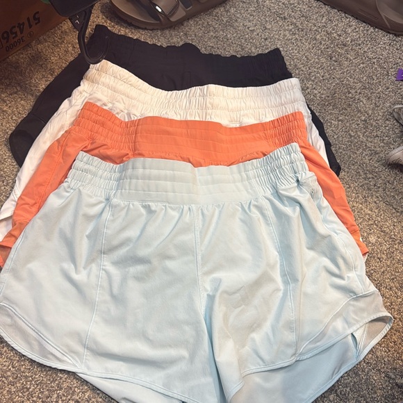 Lululemon shorts size 12. 4 pairs gently used. Hotty hot. High rise - Picture 1 of 1